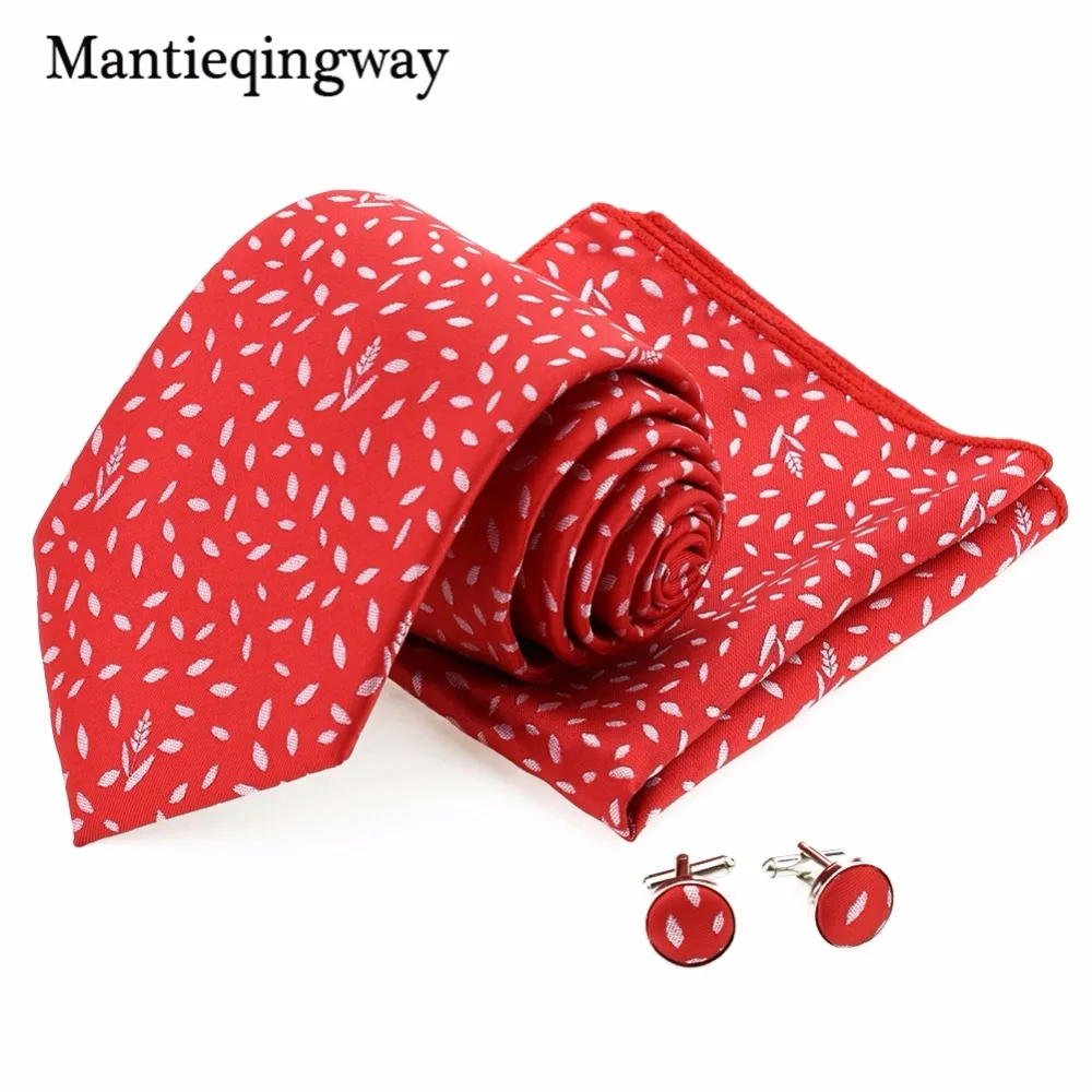 Mantieqingway 60 цветов галстук носовой платок запонки Наборы для мужчин в деловом стиле