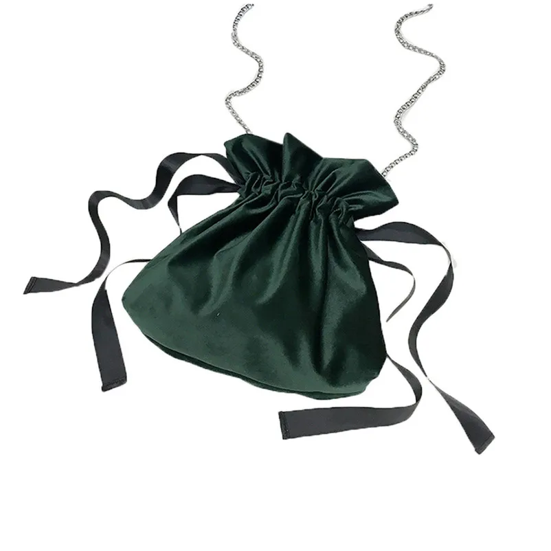

Women's Shoulder Bags Drawstring Chain Beam Port Storage Shopping Bag Shoulder Bags Messenger Bag bolsa feminina Handbags A8