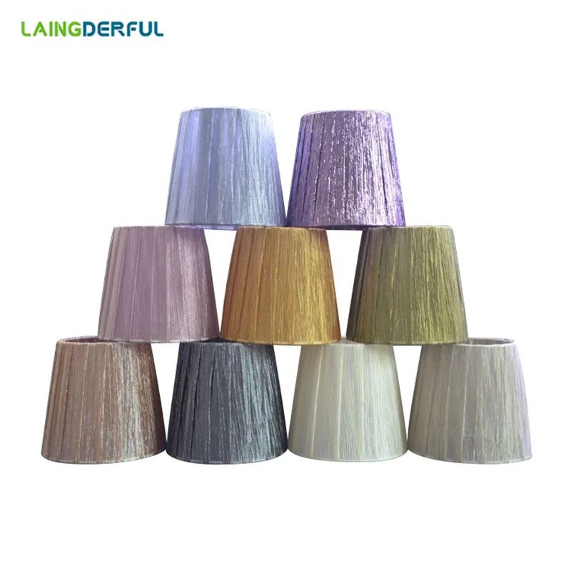 

LAINGDERFUL High Quality Gauze Lampshade Folding Chandelier Lamp Cover Handmade Cloth Art Light Shade Crystal Lamp Cover