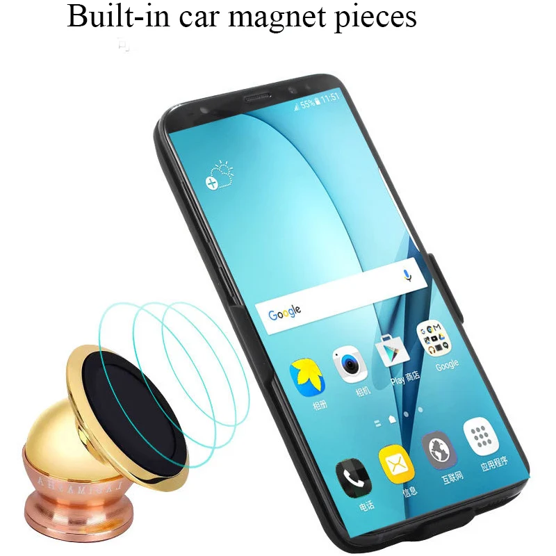 7000mah Back clip battery wireless fast charger protector phone cover for samsung Galaxy s8 s9 plus note 8 smart case power bank