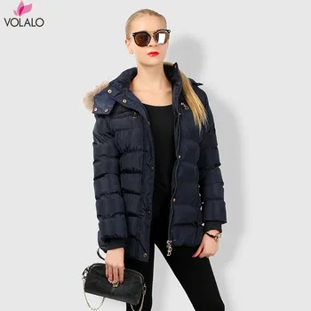 

2019 New Winter Lady Parkas Women Raccoon Fur Jacket Female Outerwear Casual Long Down Cotton Wadded Lady Fur Coat