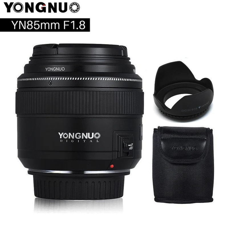 YONGNUO 85 мм f1.8 Prime Lens Full-Frame AF MF Hood Mannual standard фиксированный фокус YN85mm для Canon EOS EF Mount SLR камер