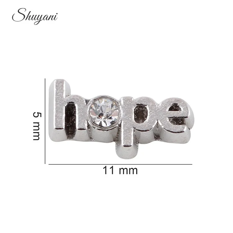 

20pcs/lot Newest Silver Plated Floating Locket Charms Hope Crystal Charms for Living Memory Glass Locket