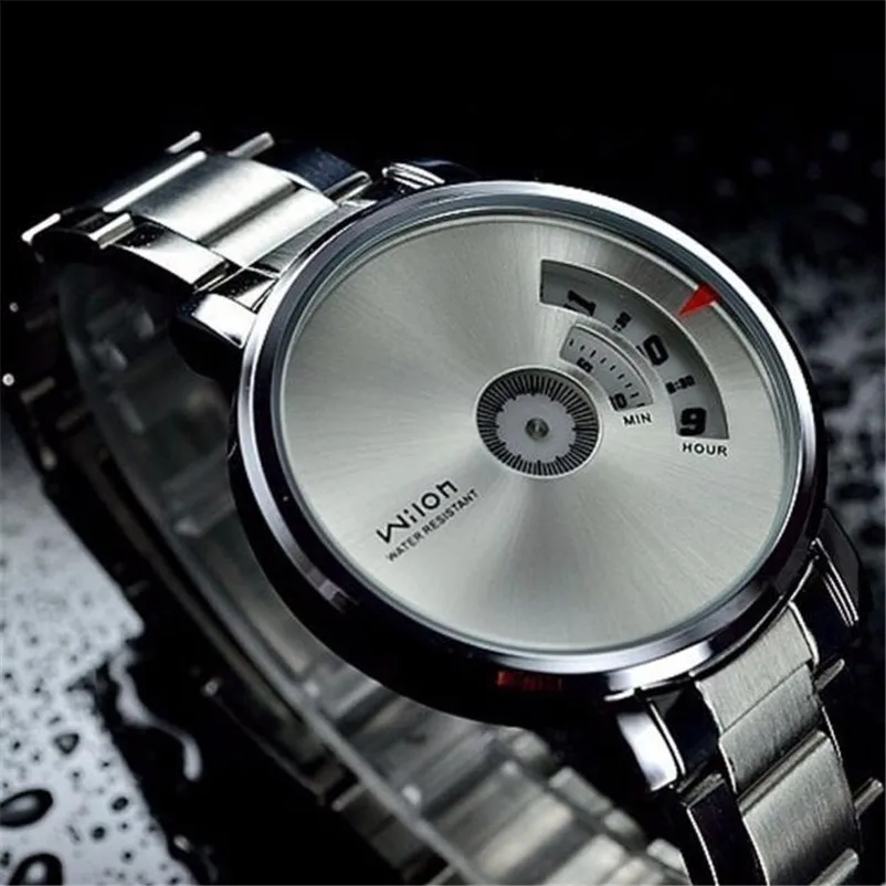 Men's watches quartz watch Fashion Creative Stainless Steel Men's Military Sport Analog Quartz Wrist Watch #2AP22 (8)