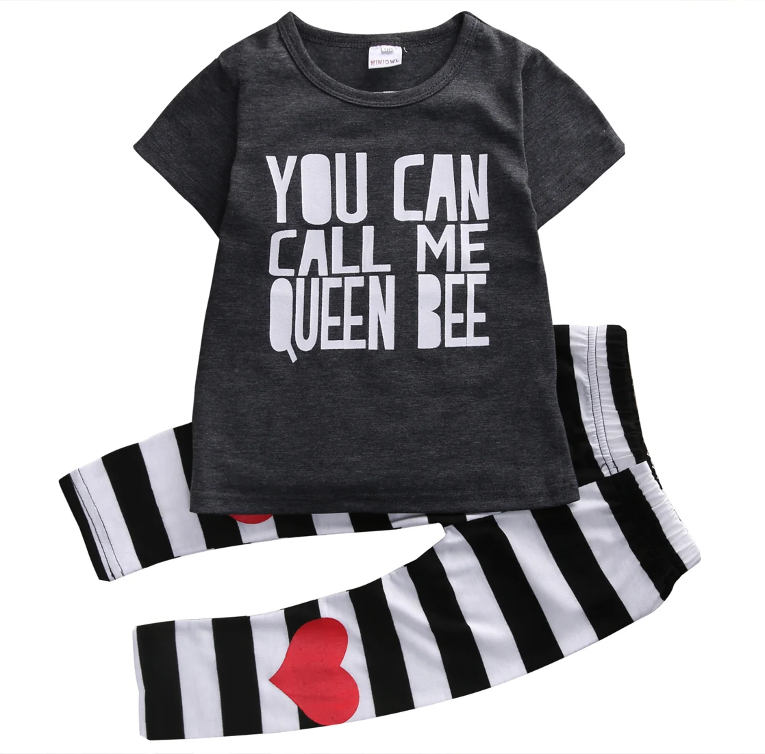 

2017 Toddler Kids Baby Girls Cotton Outfit Clothes Set Baby Summer T-shirt Tops+Long Pants 2pcs