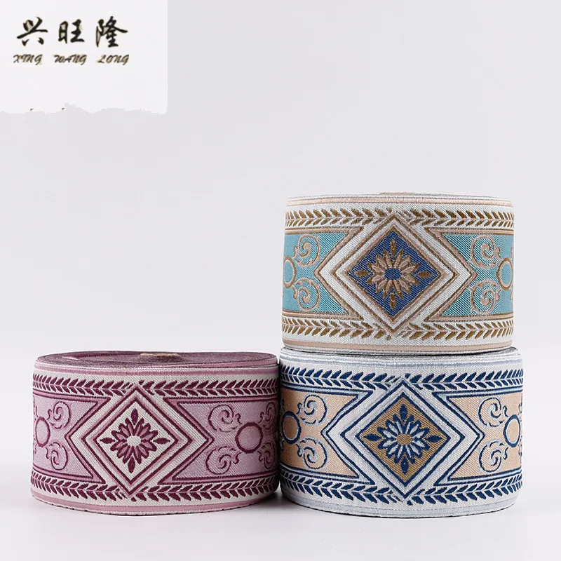 

XWL 25M/Lot 8CM Wide Jacquard Curtain Lace Trim Belt Laciness Curtain Accessories DIY Sewing Sofa Cushion Lace Ribbon Fabrics
