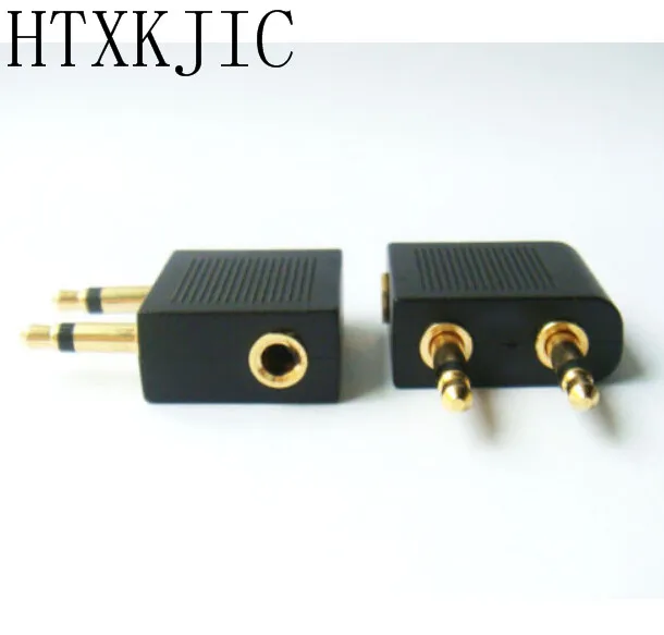 Stereo AUX Jack 2 Male to 1 Female F Splitter Headphone Audio Adapter Airplane Travel On Plane Airline Audio Converter 3 5mm