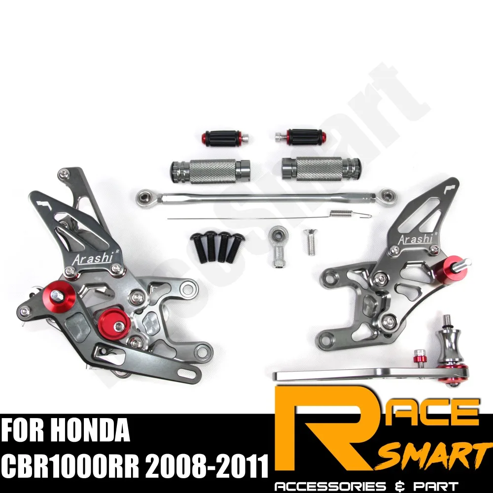

CNC Adjustable Rearset FOR HONDA CBR 1000RR 2008 - 2011 Rear Footrests Foot Rest Pegs Pedal Motorcycle Accessories CBR-1000RR