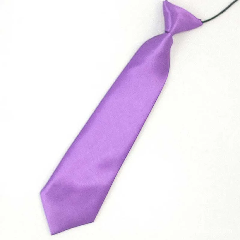 Модные школьные одноцветные свадебные галстуки на резинке галстук-бабочка мужские классические галстуки для жениха 5 см - Цвет: Kid Purple