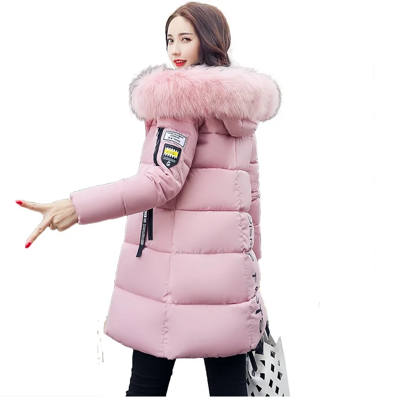 

BEAUTY STEELE 2017 Winter Jacket Woman 100% Polyester Long Warm Cotton-Padded Down Parkas Coat Faux Fur Collar Hooded Jacket