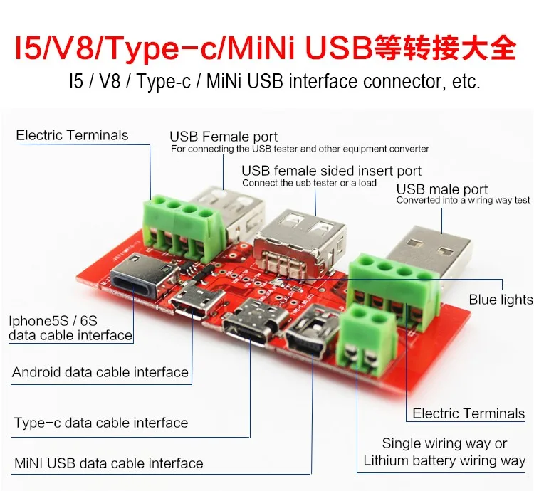 ATORCH USB тестер метр амперметр ёмкость мониторы Инструменты Запчасти Lightning тип-c Micro MiNi USB кабель адаптер конвертер доска