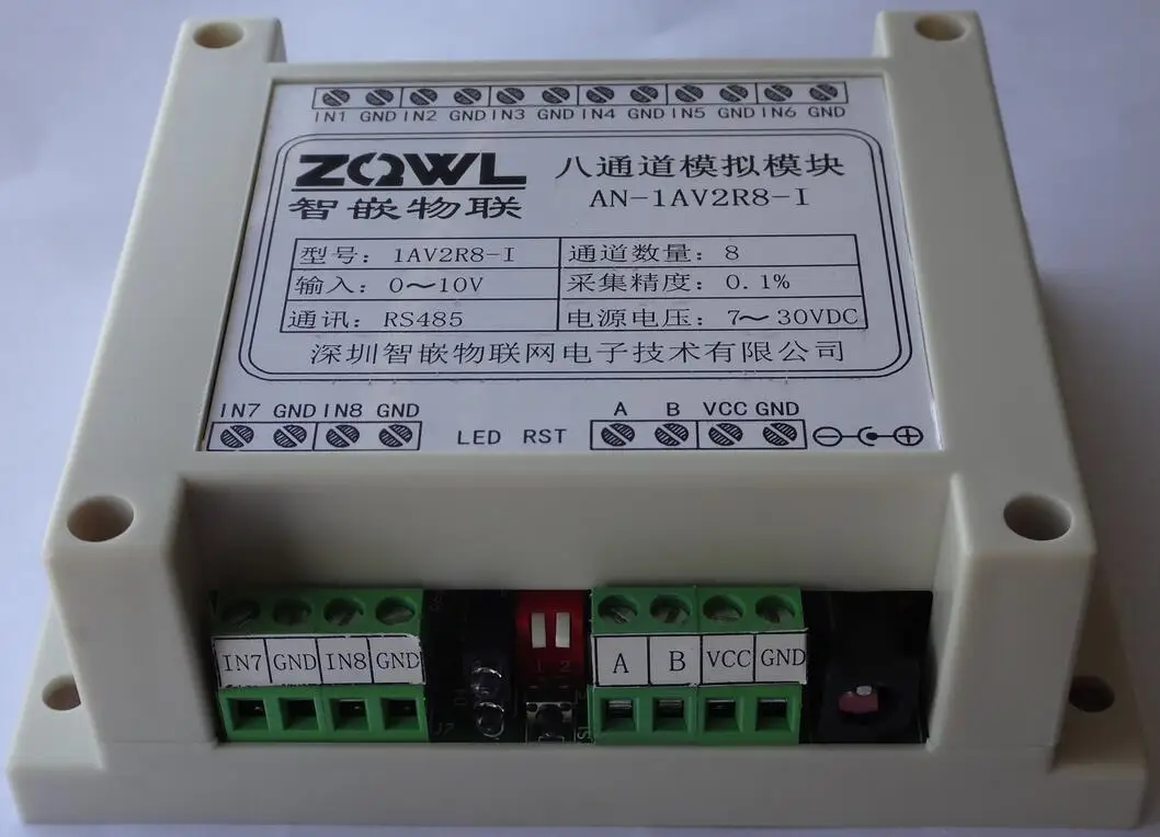 

8-channel Analog Data Acquisition Module/0~10V/Accuracy 0.1%/RS485/Modbus RTU