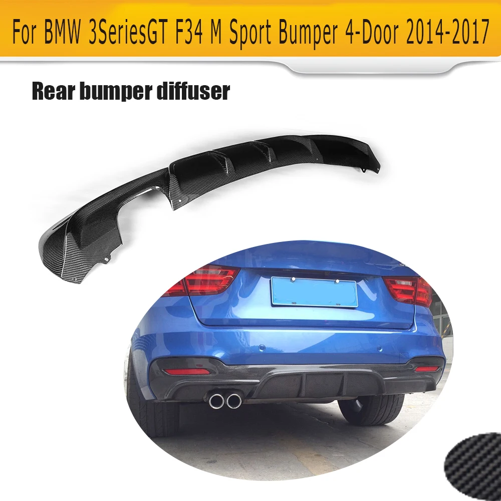 3 серии углеродного волокна задний спойлер диффузор для BMW F34 GT М Спорт 4 двери
