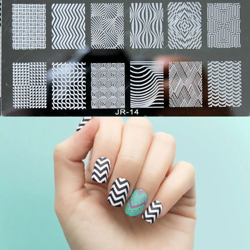 

JR01-30 30Pcs/set Jr Nail Stamping Plates Stainless Steel Image NEW Stamping Nail Art Manicure Template Nail Stamp 30 Styles
