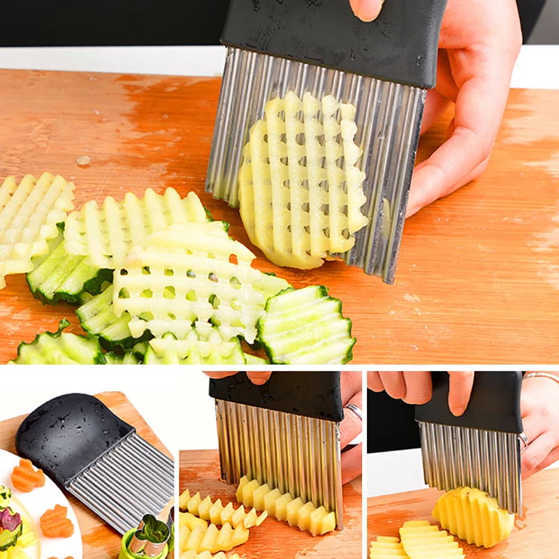 Нержавеющая сталь фри Фрис Резак Овощечистка Картофеля Чип DIY обжарить