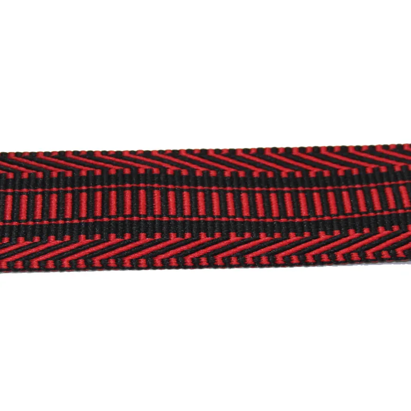 Высокое качество Новое поступление полиэфирная хлопчатобумажная тканая лента ремешок для сумки 50 мм 2 дюйма красный/черный цвет 1,7 мм толщина