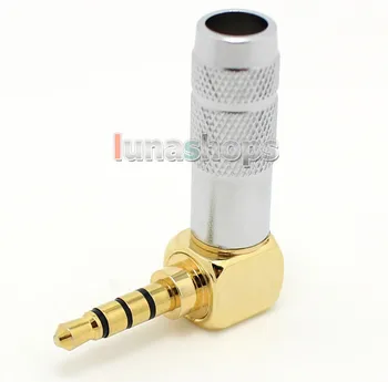 

Oyaide L Shape 90 Degree 3.5mm 4 poles Male stereo phono DIY Solder Adapter LN004089