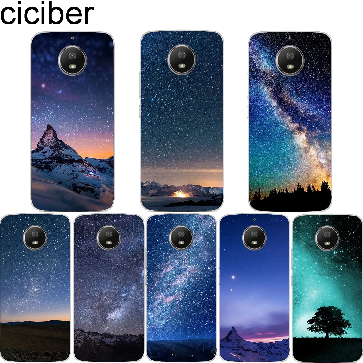 

ciciber Northern Lights Phone Case For Motorola Moto C G5 G4 G5S G6 One Z2 Z3 P30 E3 E4 E5 Plus Play Power X4 M Soft TPU Cover