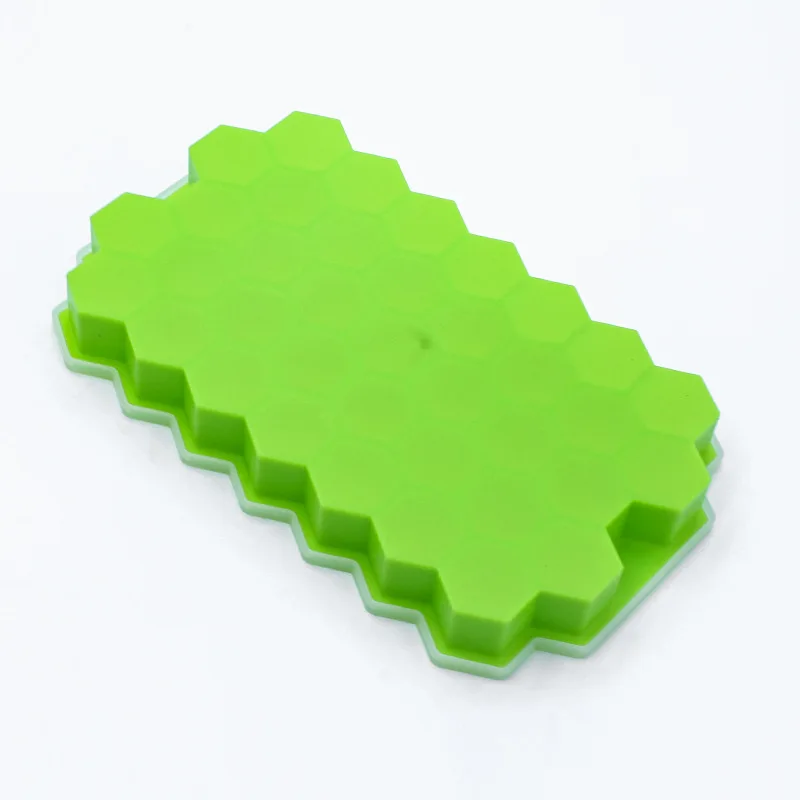 

2Pcs Ice Cube Trays Silicone Mold with Lid Flexible 37 Cubes Storage Container for Cocktail Whiskey 899