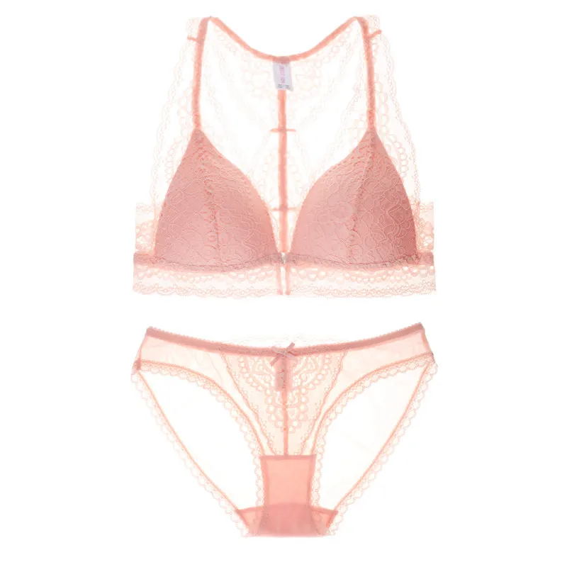 Комплект женского кружевного нижнего белья с вышивкой без косточек|bra set|bra set vsvs bra