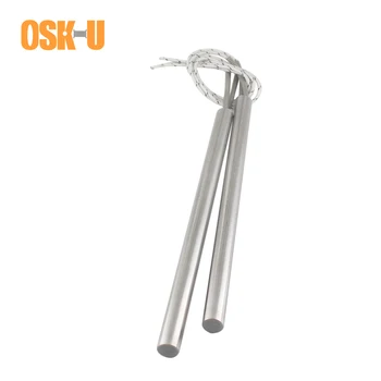 

2PCS 12mm Tube Diameter Tubular Heating Element 220V Cartridge Heater Element for Printing Machinery Wattage 500/600W