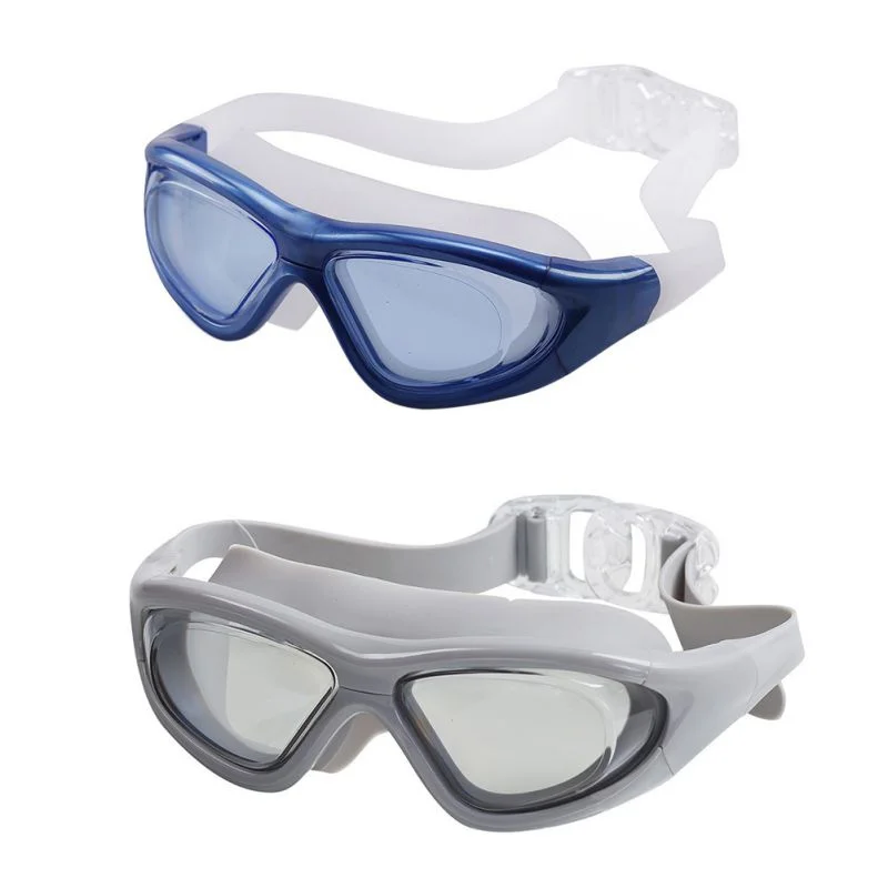 Новые очки для плавания Водные виды спорта водонепроницаемые противотуманные очки для плавания ming очки в большой оправе с силиконовые затычки для ушей очки для плавания ming