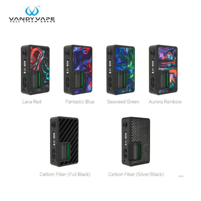 Оригинальный Vandy Vape Pulse BF 80 Вт бокс-мод с панелью из углеродного волокна поддержка