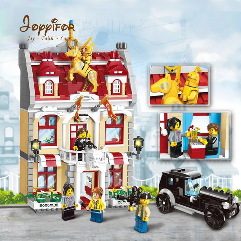 

Joyyifor 742PCS New City Series Government Hall Figure Building Block DIY Assembly Bricks Educational Model Children's Gift