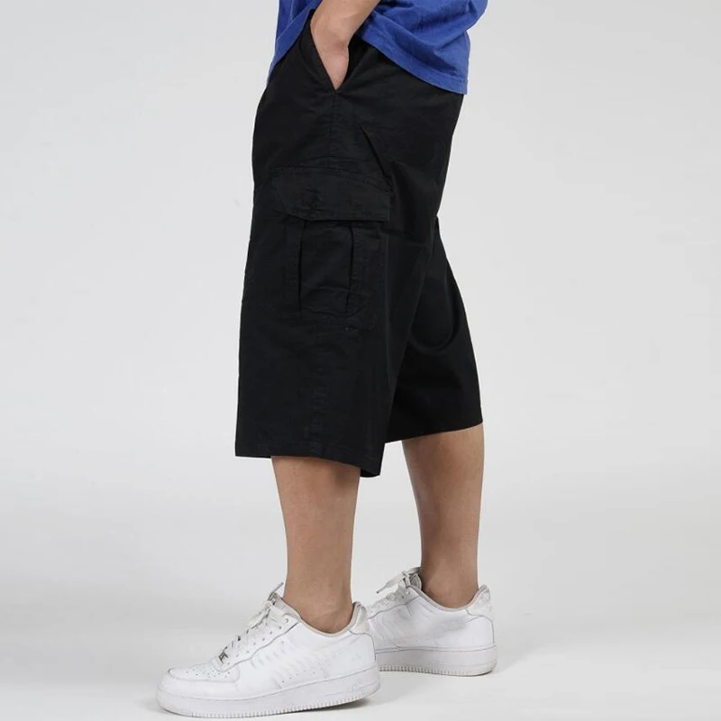 Shorts Men Loose Cargo Shorts Bermuda Masculina Plus Size 5XL 6XL Casual Capris Pocket Short Mens Cotton Sweatpants Pantalones