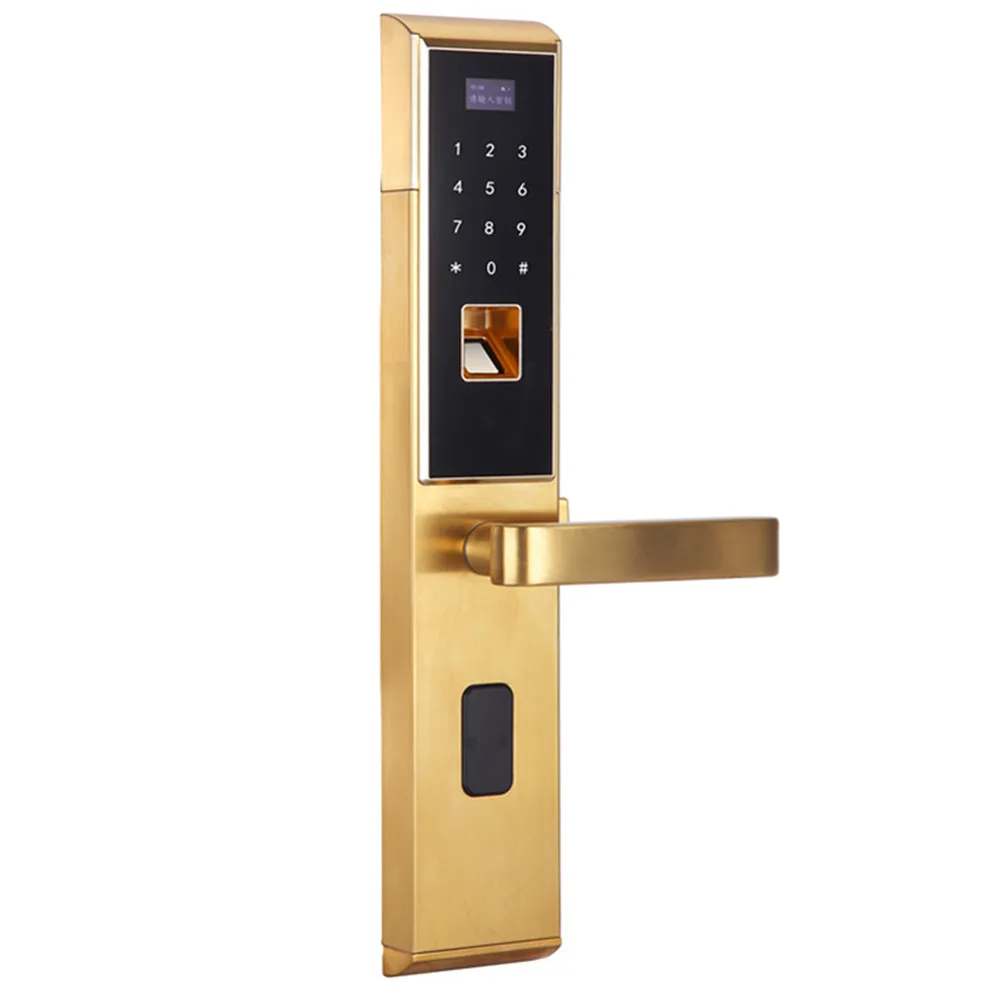 Отпечаток пальца биометрический дверной замок бескнопочный Электронный Отпечаток пальца движущийся динамический код английская система