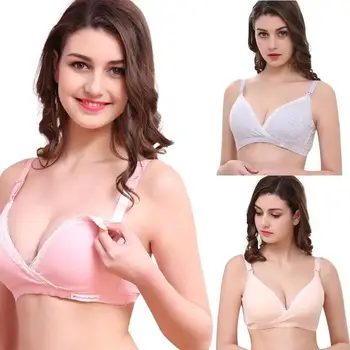

Women's Breathable Supportive Plus Size Cotton Maternity Nursing Bra Women Breastfeeding Pregnancy Front Buckle Underwear