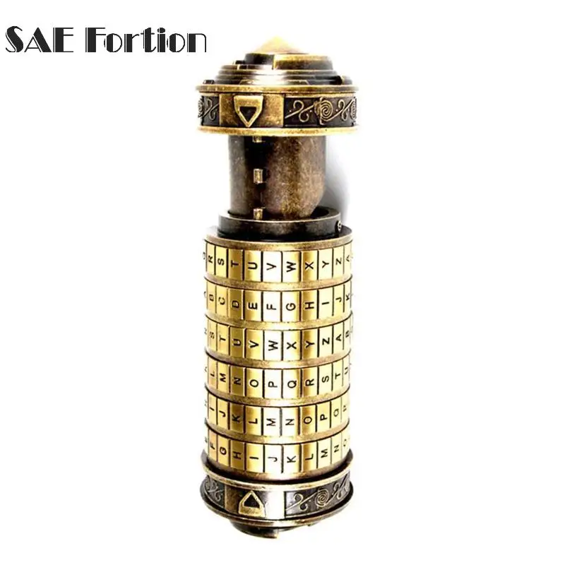 

Da Vinci Code Alphabet Lock Creative Retro Figure Lock Box Cylinder Lock Home Decoration Excellent Gift Codigo Da Vinci Criativo