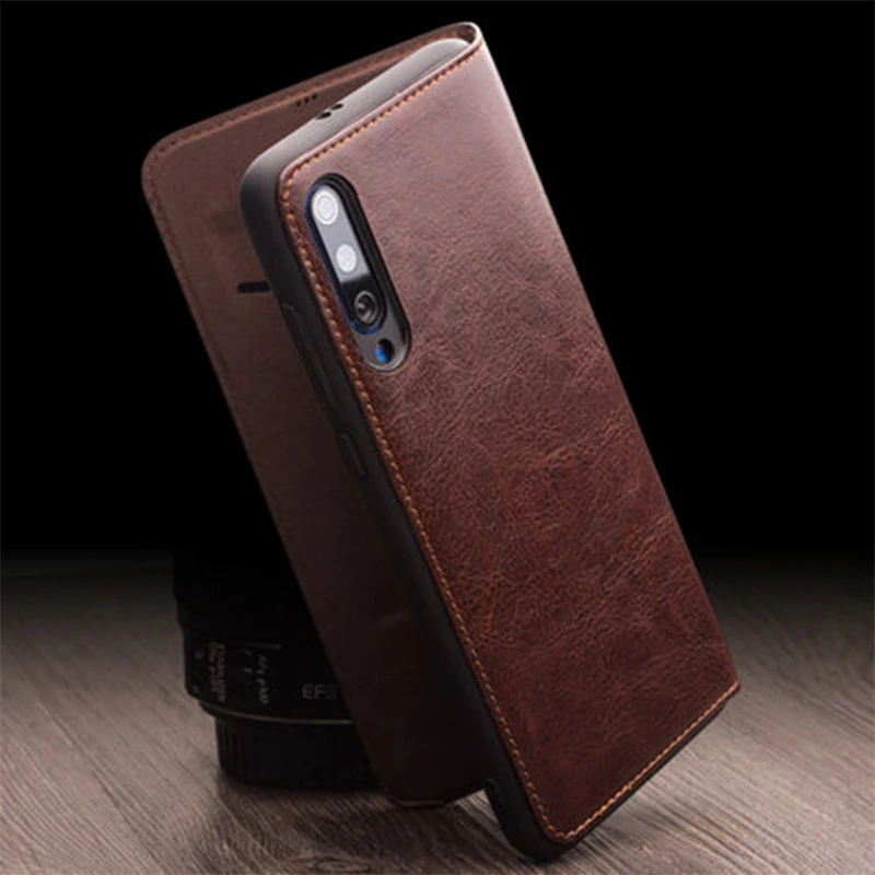QIALINO чехол для телефона для Xiaomi mi 9 Роскошный чехол из натуральной кожи s Чехол для Xiao mi 9 mi 9 Бизнес Флип Fundas