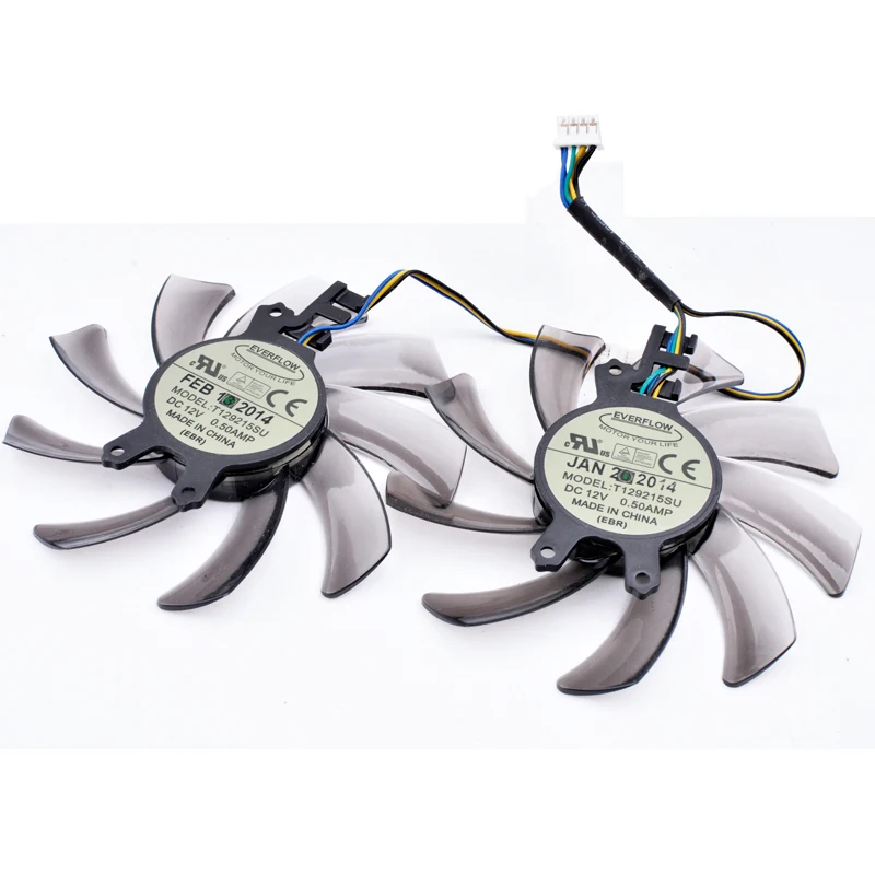 

Original T129215SU 85mm 12V 0.50A 4Pin For ZOTAC GTX650Ti Boost-2GD5 GTX660-2GD5 HA Graphics Card Cooling Fan