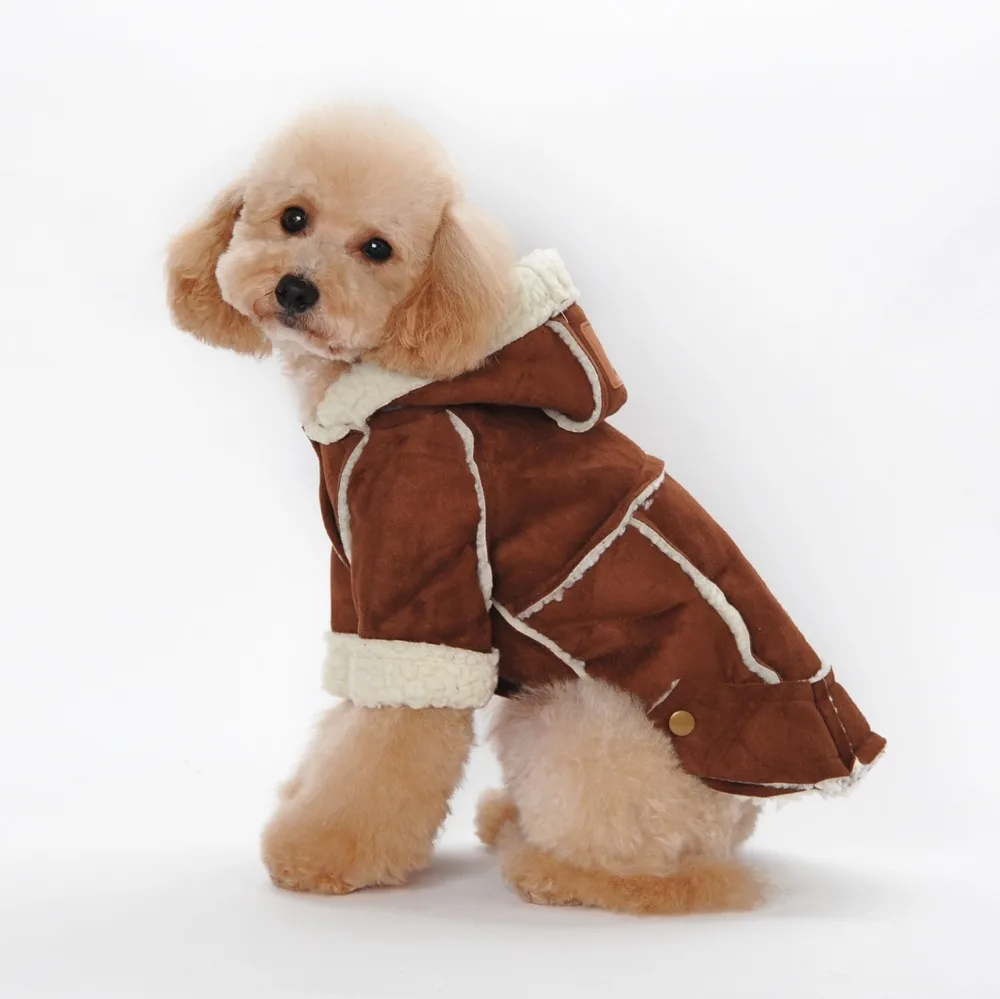 Winter Pet Dog Down Parkas Warm Vintage London Coats Jackets For Dogs Cats