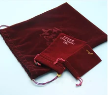 100 unids/lote Bolso pequeño joyería bolsa de regalo de terciopelo con cordón bolsa logotipo personalizado bolsa de gadget