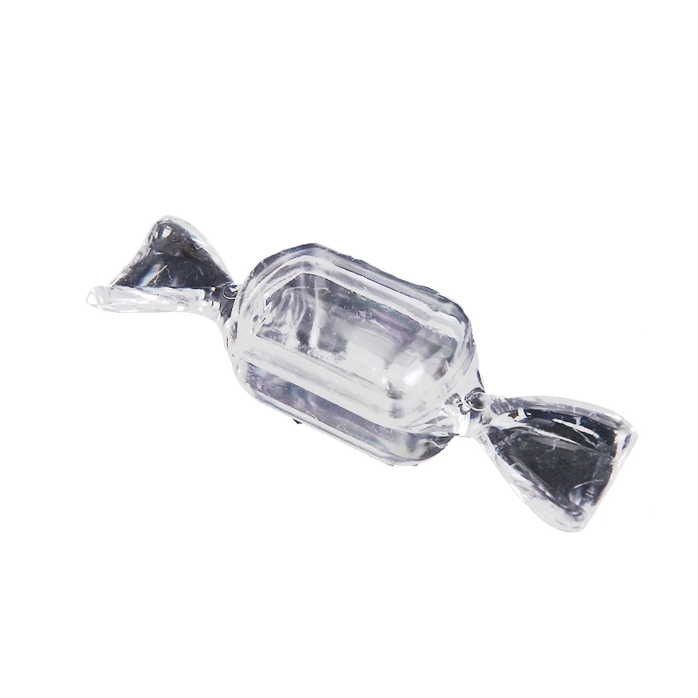 

10Pcs New Arrival 8CM Transparent Clear Plastic Sweet Shaped High Quality Candy Boxes Case Storage Container