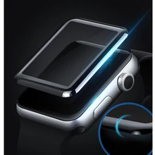 Хохлатая закаленная пленка для apple watch 42 мм 38 мм 3D стекло изогнутая поверхность анти-шок полноэкранная Защитная пленка для iwatch 1/2/3