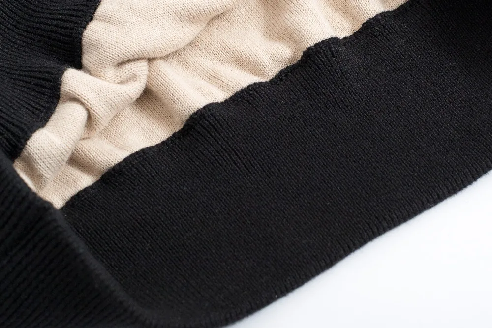 هوديز شتوي بناتي بلوفر نسائيه قطنيه محبوكه ستره شتويه سودا اللون من التريكو برقبه مدوره جديد ملابس شتويه ترند