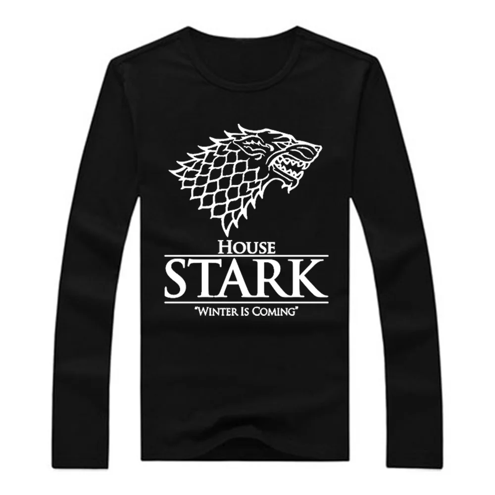 Game of Thrones T Shirts Men House Stark of Winterfell Wolf Blood