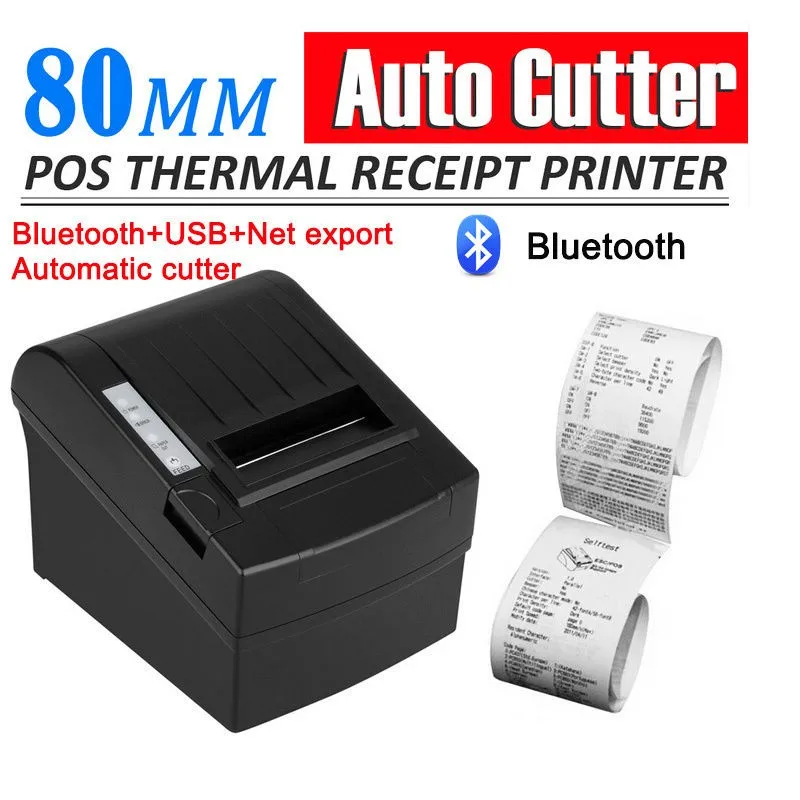 Bluetooth Wireless 80mm POS Thermal Receipt Printer 300mm