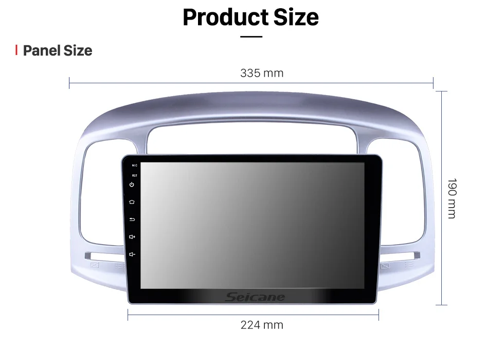 Seicane " 2din Android 8,1 автомобильный мультимедийный плеер для hyundai Accent 2006 2007 2008-2011 Поддержка музыки AUX wifi Поддержка DVR