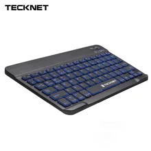 TeckNet 7mm Wireless Bluetooth Keyboard Illuminated Backlit Rechargeable UK Layout Keyboard for iOS Windows Android 3
