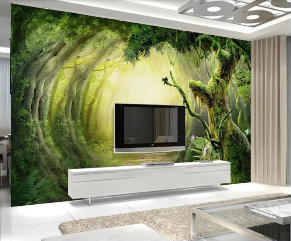 Обои на заказ 3d фантазия лес Трейл ТВ обои для рабочего стола украшение-высококлассный водостойкий материал