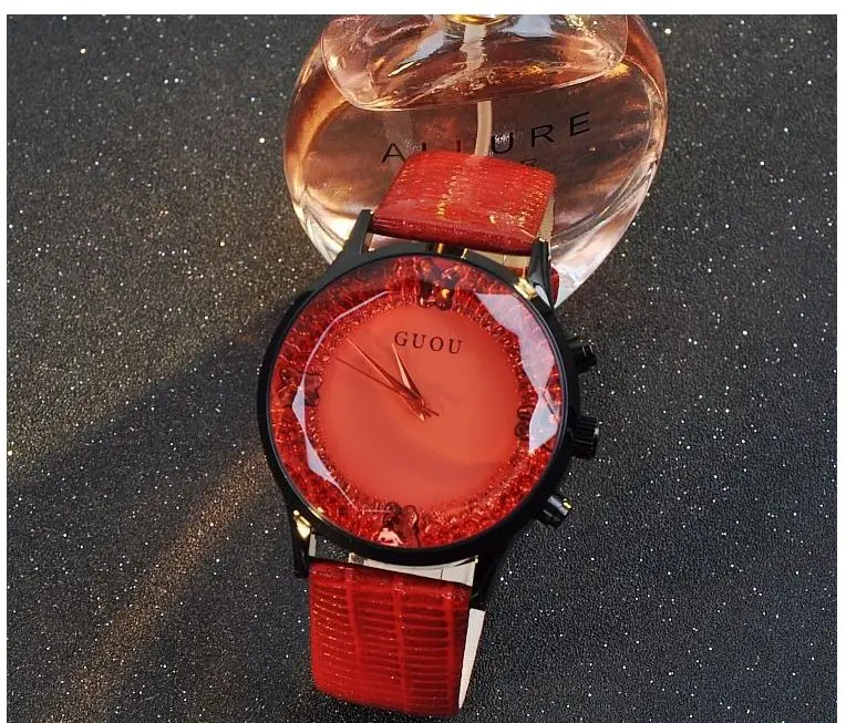 Женские часы, GUOU, бриллиантовые, женские часы, Топ бренд, роскошные часы для женщин, модные, Montre Femme, с бриллиантами, bayan kol saati