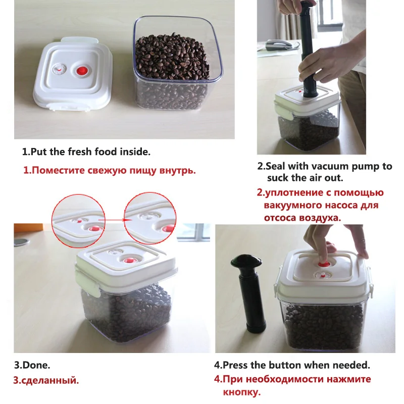 LAIMENG 1400 мл Sous Vide контейнер пищевой вакуумный с помпой вакуумная упаковочная