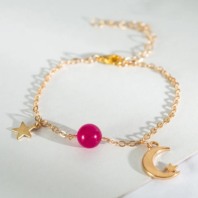 Multiple Types Planet Stone Charm Bracelets For Women S Golden Multiple Types Planet Stone Charm Bracelets For Women S Golden Link Chain Bracelet Jewelry Accessories Female