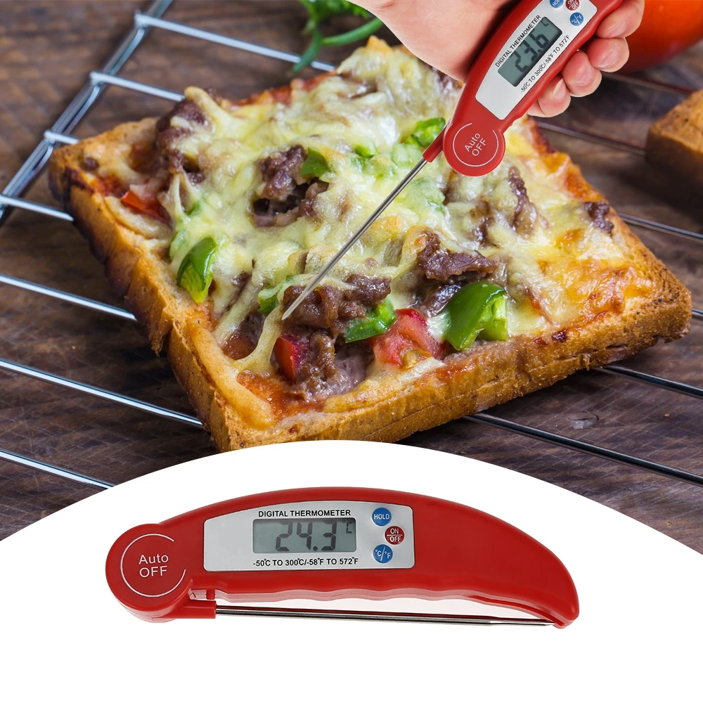 

Digital Probe Thermometer Foldable Food BBQ Meat Oven Folding Kitchen Thermometer Cooking Water Oil Tools