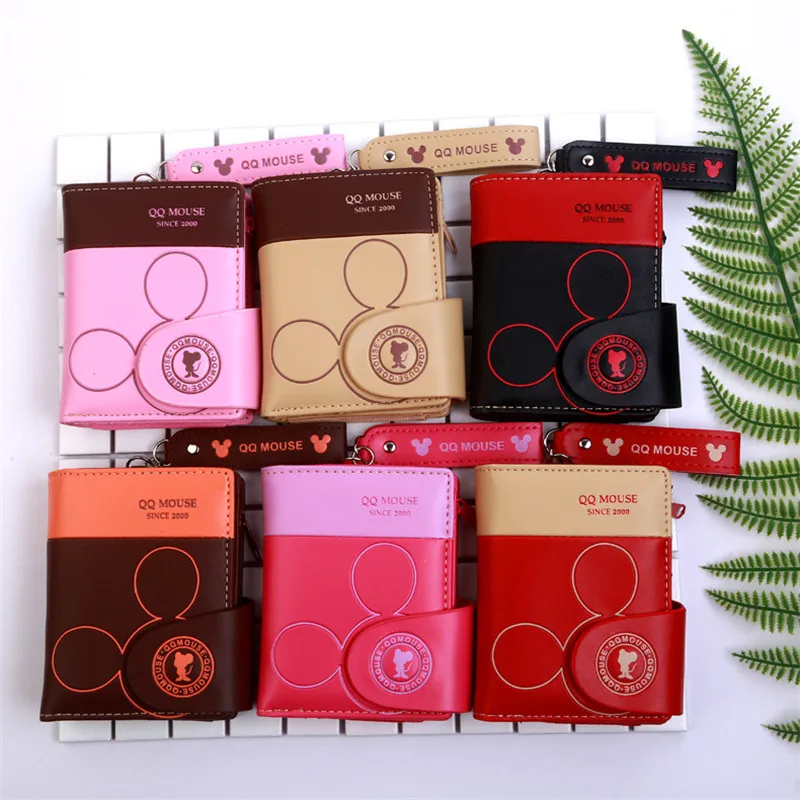 

Cute Cartoon Women's Wallet Female Purses Short Leather Credit Card Holder Coin Carteria feminina portefeuille femme