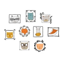 Cartoon Cute animals photo frame Wall decals stickers for kids rooms living Room kitchen Home Decor GIY mural Cartoon Cute animals photo frame Wall decals stickers for kids rooms living Room kitchen Home Decor GIY mural